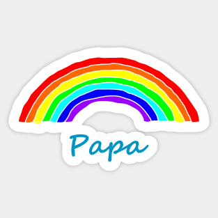 Papa Rainbow for Fathers Day Sticker